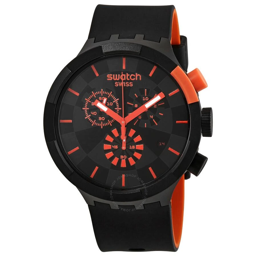 Swatch Checkpoint Red Chronograph Quartz Unisex Watch SB02B402 1