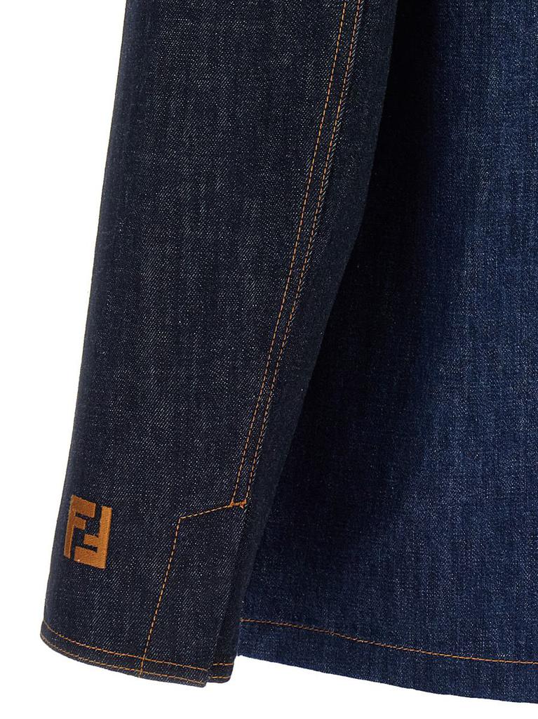 【VIP価格】FENDI Denim Bomber Jacket Fendi Double F Denim Jacket in Black for Men | Lyst