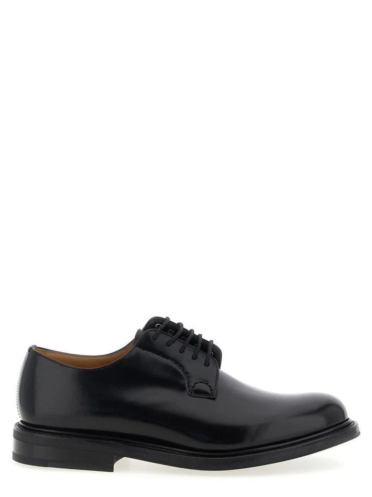 Chaussures Church's Shannon Derby En Cuir Bleu Marine - Taille 42.5 EU - NEUF