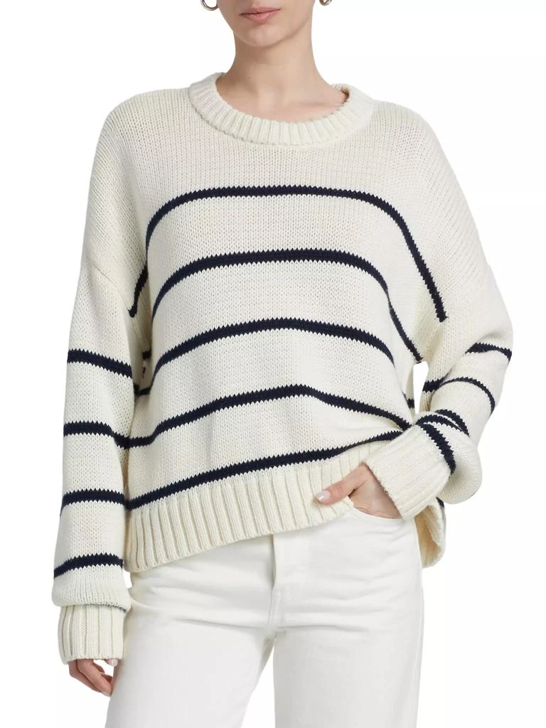 Jenni Kayne Chloe Striped Cotton Crewneck Sweater 3