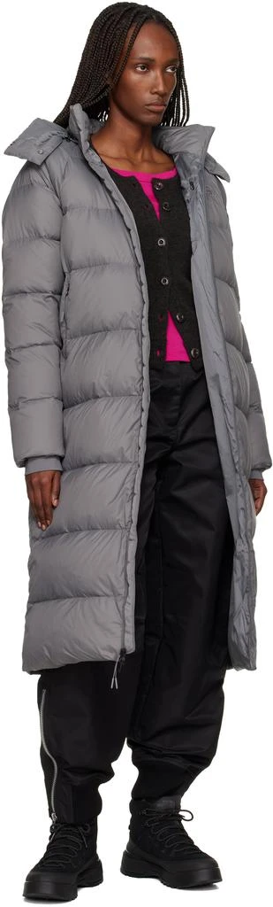 The North Face Gray City Long Hooded Down Jacket 4
