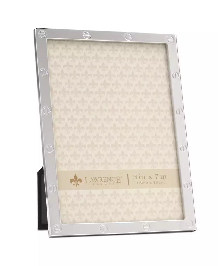 Lawrence Frames High Quality Polished Cast Metal Picture Frame - Screw Head Design, 5" x 7"