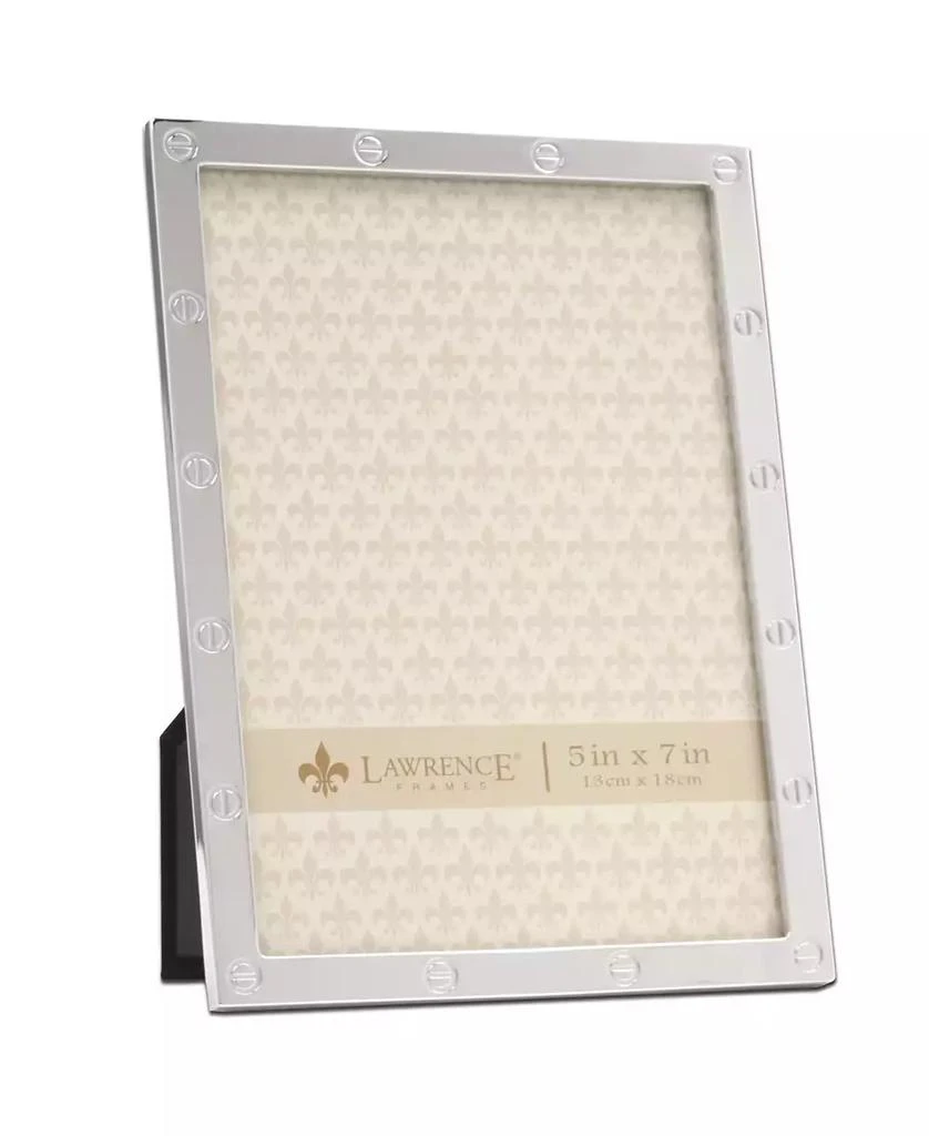 Lawrence Frames High Quality Polished Cast Metal Picture Frame - Screw Head Design, 5" x 7" 1