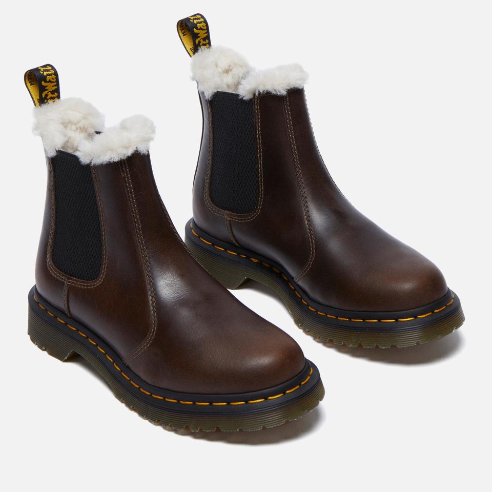 undefined DR. MARTENS WOMEN'S 2976 LEONORE FAUX FUR-LINED LEATHER BOOTS