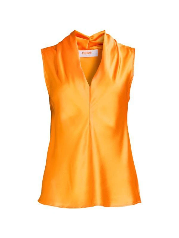 Renee C. V Neck Satin Top 3