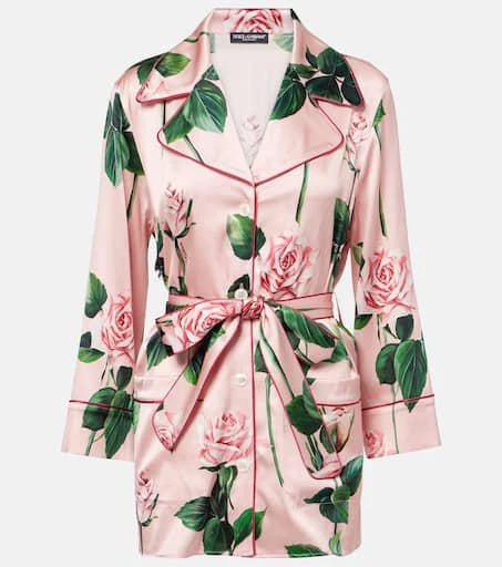 Dolce 
Gabbana Floral silk-blend satin blouse 1
