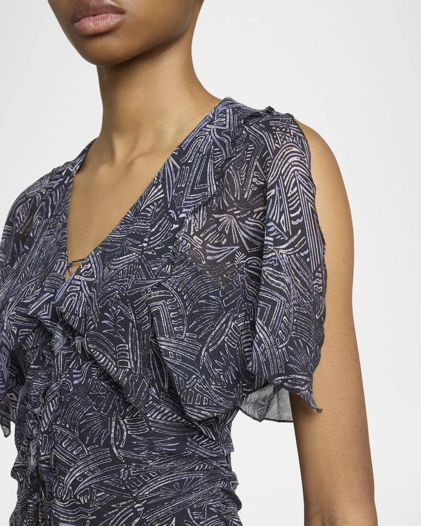 Isabel Marant Thanais Lace-Up Silk Top 5