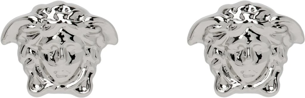 Versace Silver Medusa Stud Earrings