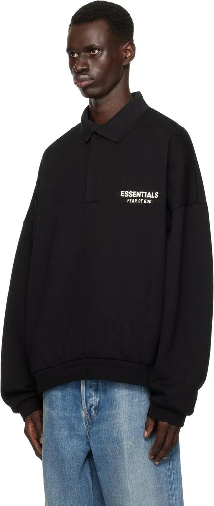 Essentials Black Fleece Polo 4