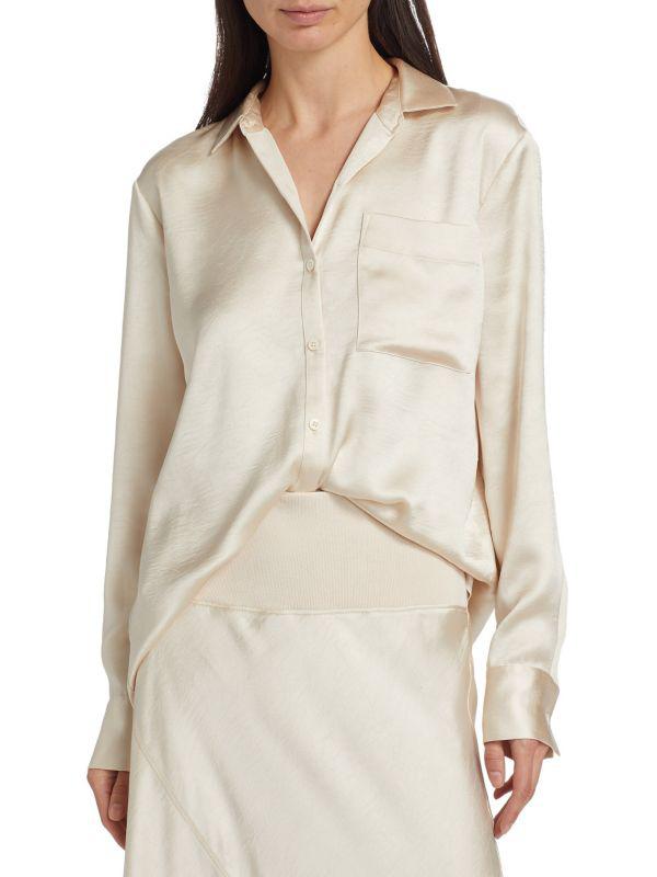 ATM Anthony Thomas Melillo Cracked Satin Shirt