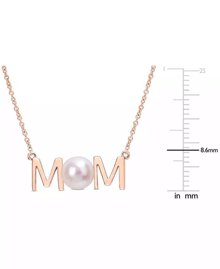 Macy's Cultured Freshwater Pearl (7mm) MOM 17" Pendant Necklace 4