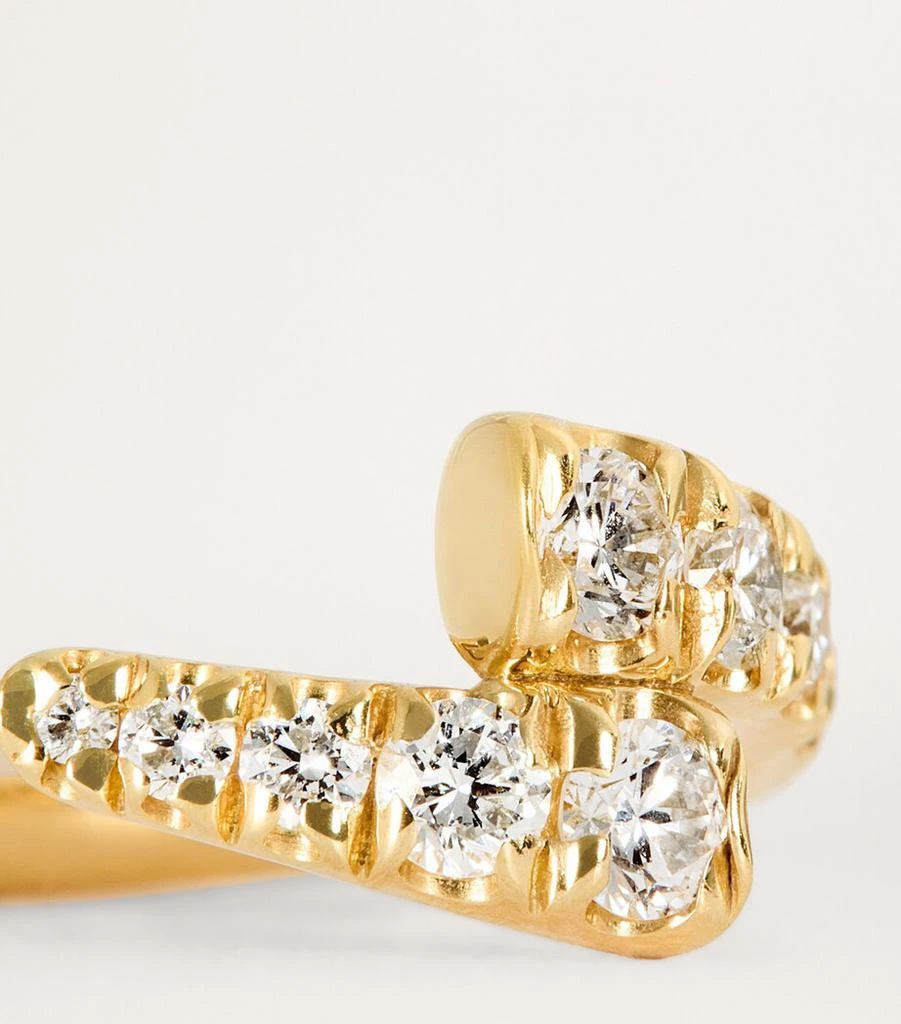 Melissa Kaye Yellow Gold and Diamond Lola Huggie Hoop Earrings 6