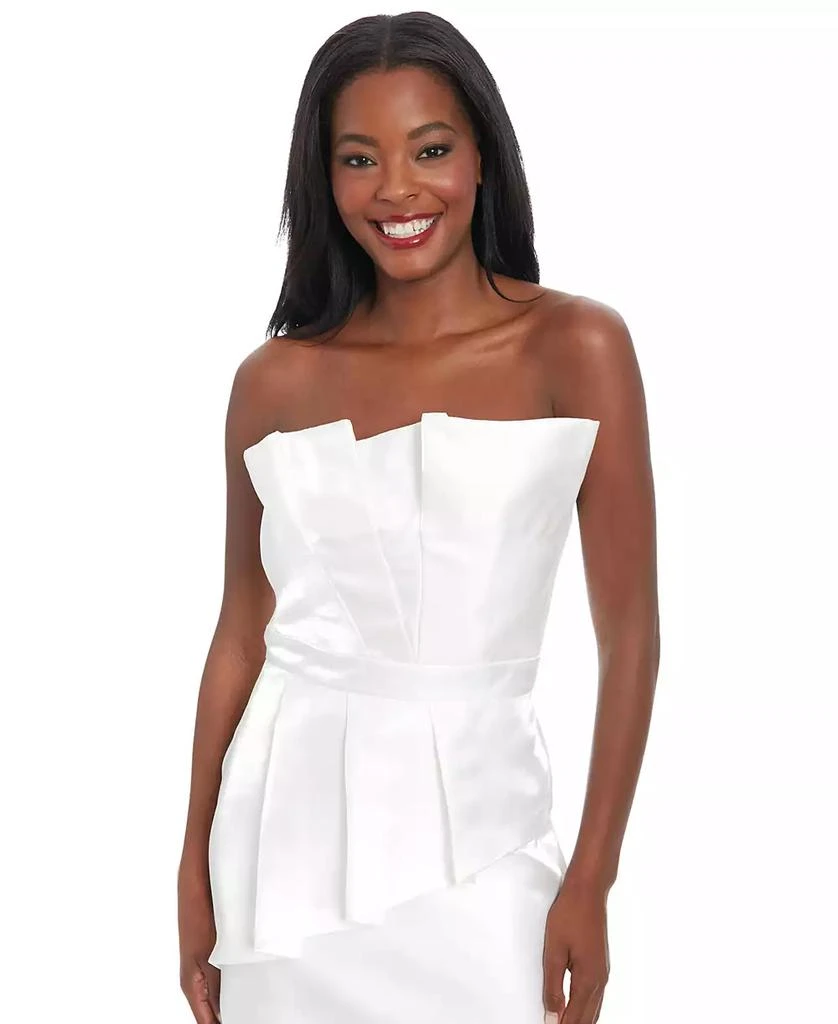 ivy + blu Women's Pleated Bustier Peplum Mini Dress 5