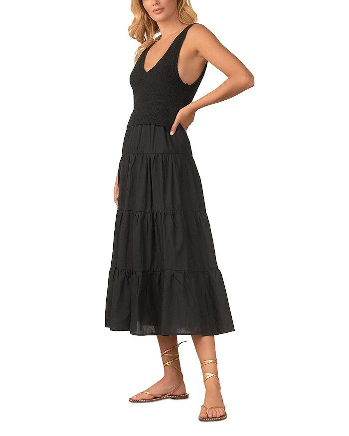 Elan Mixed Media Midi Dress 3