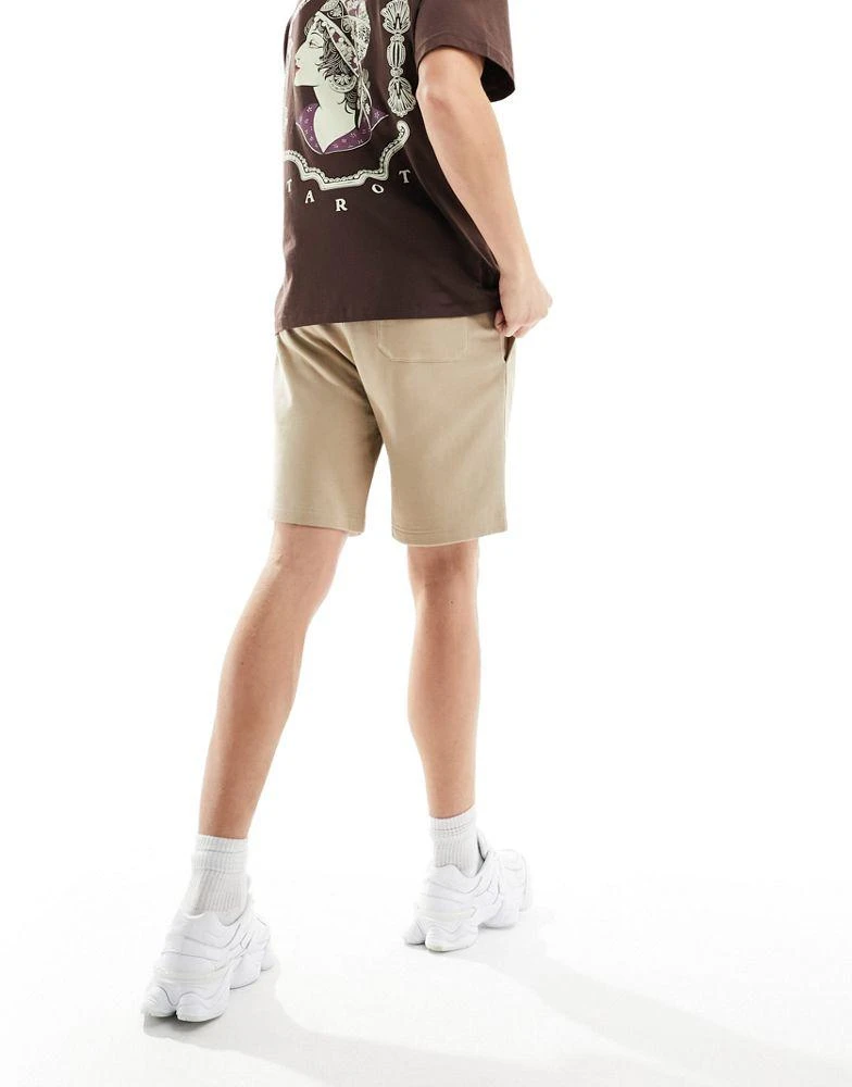 Brave Soul Brave Soul jersey shorts in stone 3