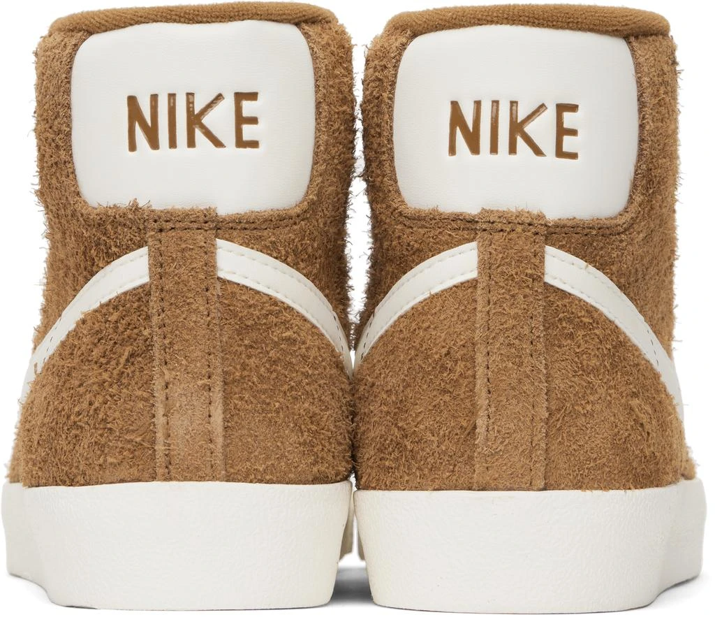 NIKE Brown & White Blazer Mid '77 Premium Sneakers 2