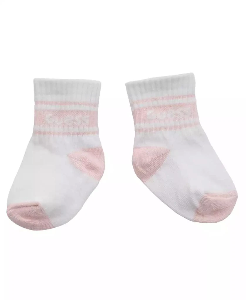 GUESS Baby Girls 5-Piece Bodysuits, Shorts, Bib, and Socks Set 10