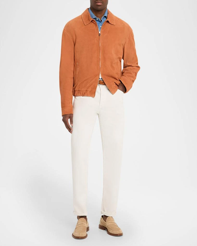 Brunello Cucinelli Men
s Lightweight Denim Easy-Fit Western Shirt 2