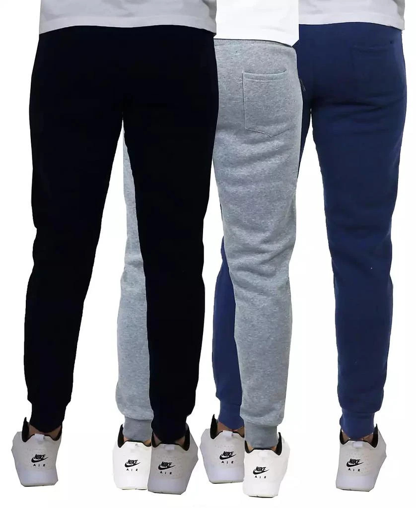 Galaxy By Harvic Men's Pro Star Slim Fit Fleece Lined Jogger Sweatpants, Pack of 3 2