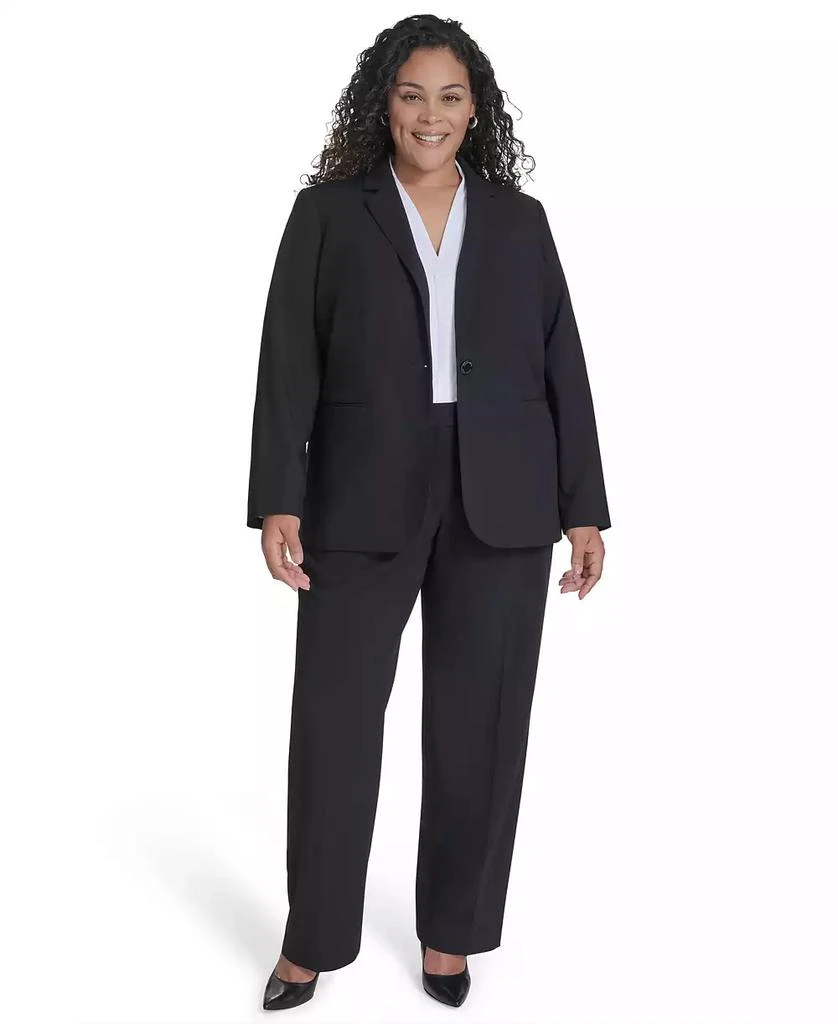 Calvin Klein Plus Size One-Button Blazer 4