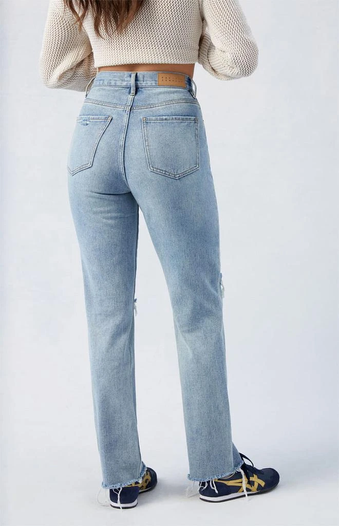 PacSun Medium Indigo Ripped Dad Jeans 4