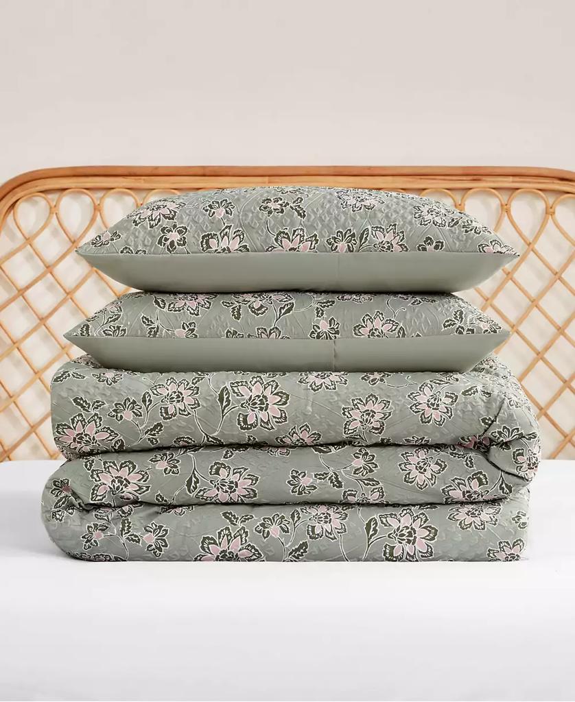 Jessica Simpson Botanical Embossed 2-Pc. Duvet Cover Set