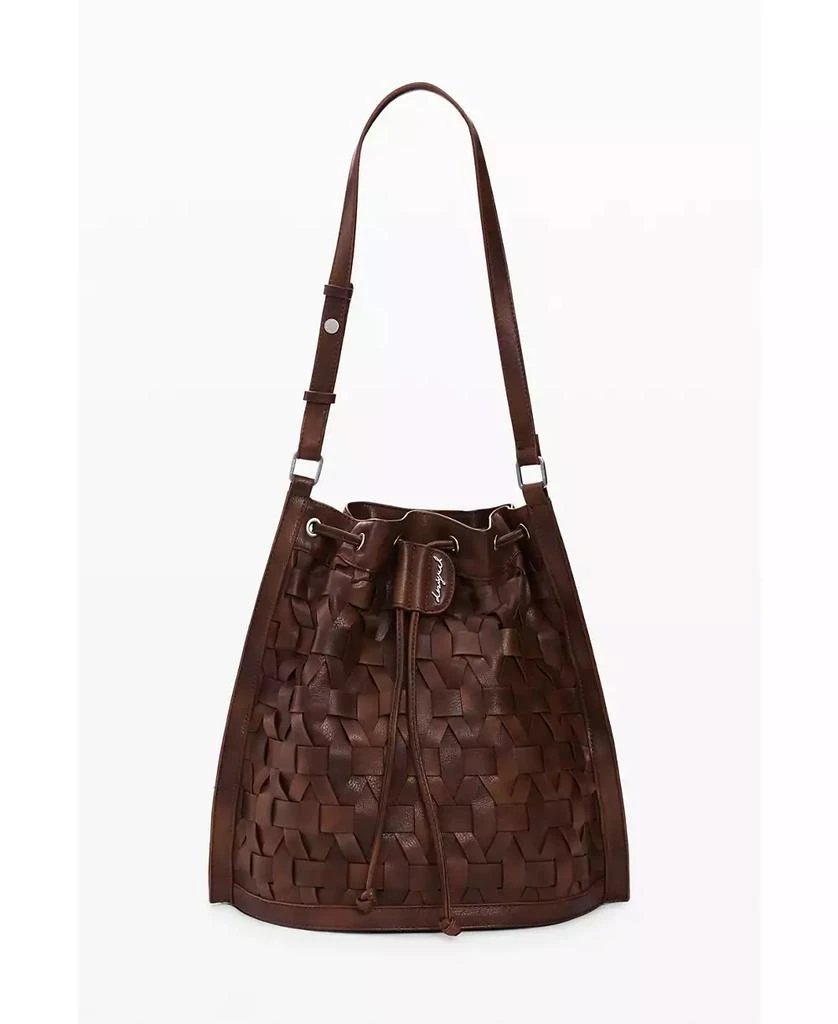 Desigual Women
s Medium braided drawstring backpack