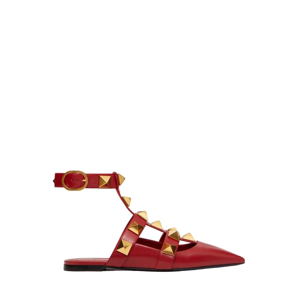 Valentino Roman Stud Calfskin Low Ballet Flat 1