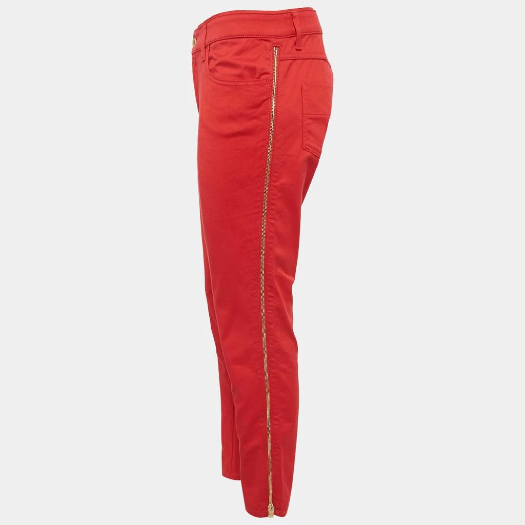 Louis Vuitton Louis Vuitton Red Cotton Zip Detail Pants M 2