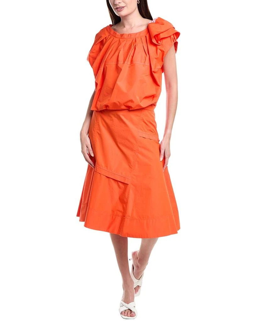 knee length dresses for ladies Steph Poplin Midi Dress – Chica Chic