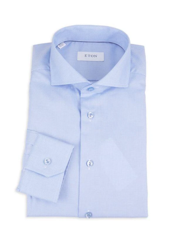 Eton Micro Check Dress Shirt 1