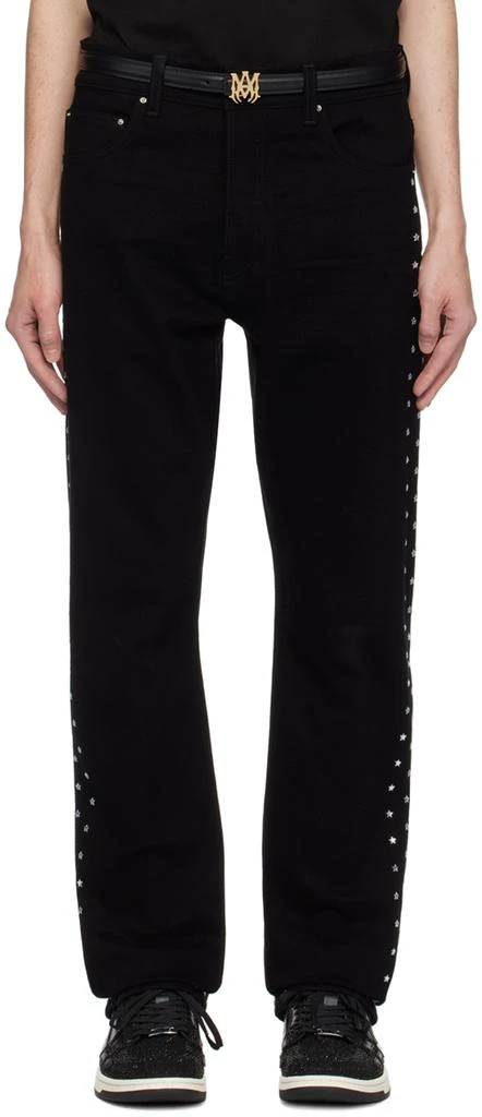 AMIRI Black Star Crystal Slim Jeans 1