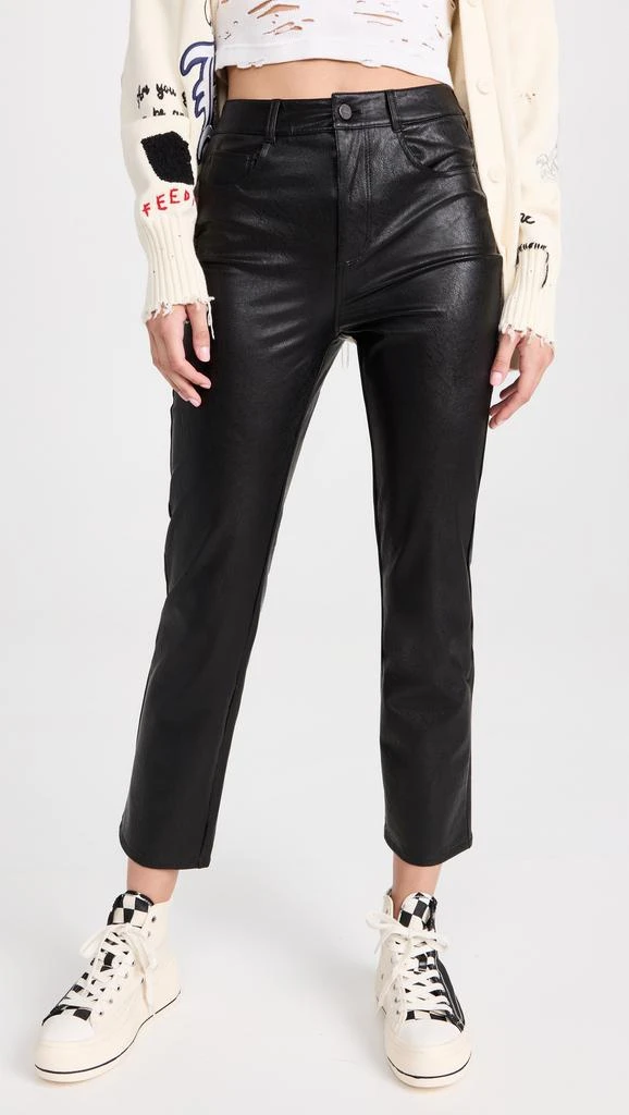 Paige Stella Faux Leather Jeans 6