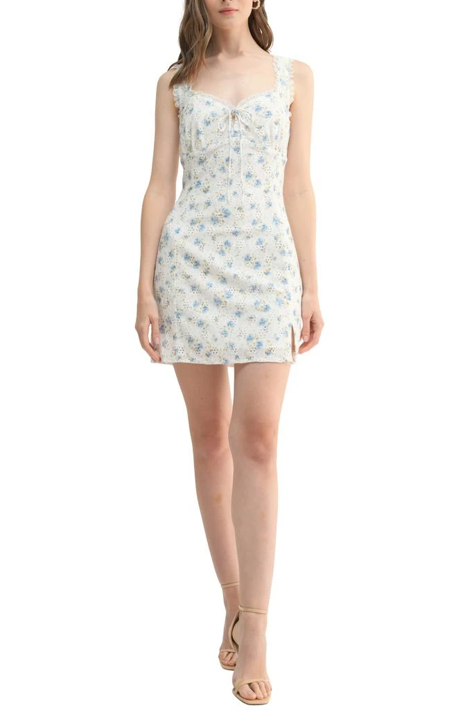 Lush Eyelet Lace Floral Minidress 1
