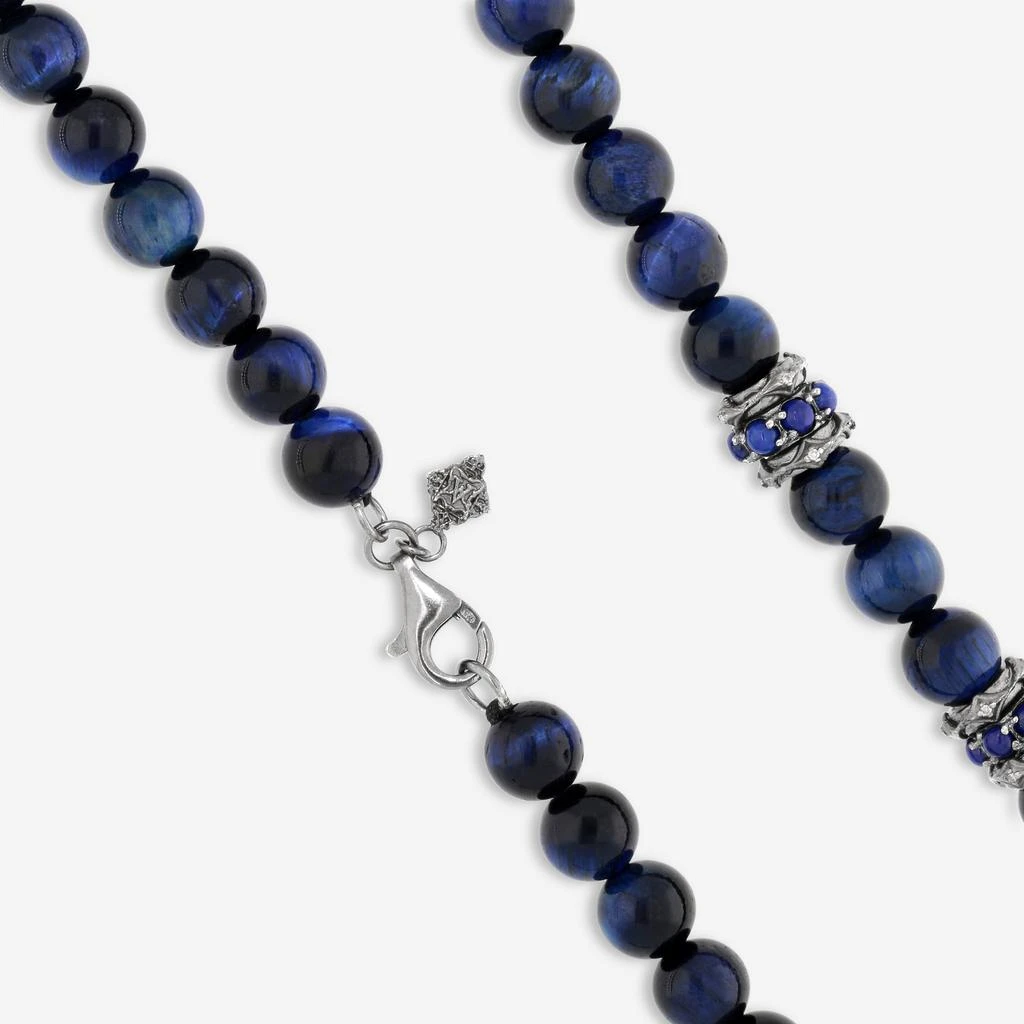 Armenta Armenta Men
s Sterling Silver Champagne Diamond
Lapis Beaded Necklace 22345 3