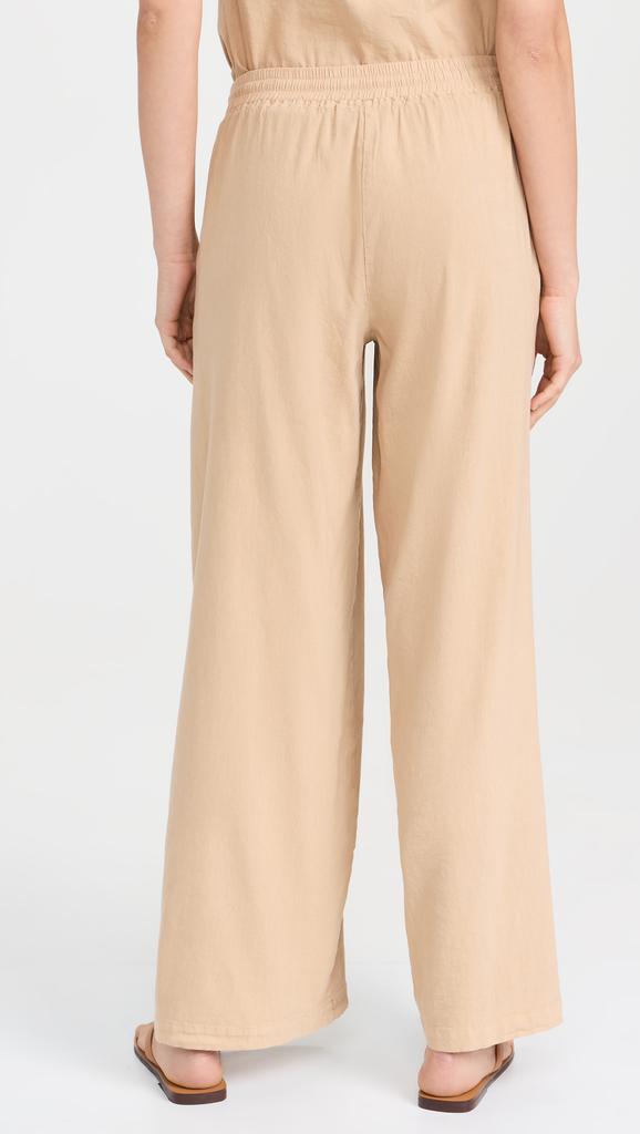 Monrow Linen Wide Leg Pants