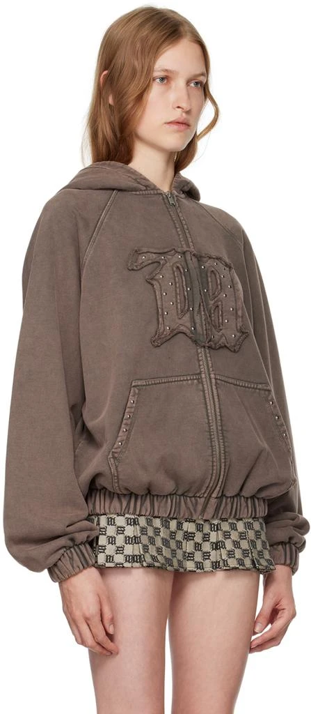 Misbhv Brown Zipped Hoodie 2