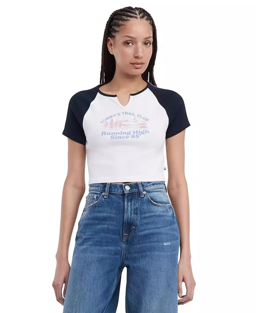 Tommy Jeans Women's Slim Vintage Prep Cropped T-Shirt 1