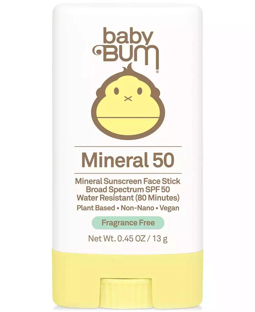 Sun Bum Baby Bum SPF 50 Mineral Sunscreen Face Stick, 0.45 oz. 1