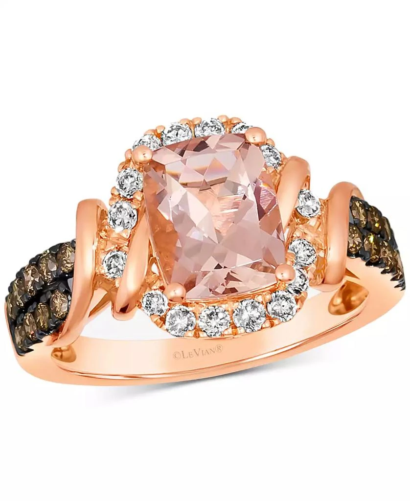 Le Vian Morganite (1-1/2 ct. t.w.) 
Diamond (5/8 ct. t.w.) Statement Ring in 14k Rose Gold