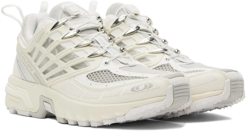 Salomon White & Silver ACS Pro Sneakers 4