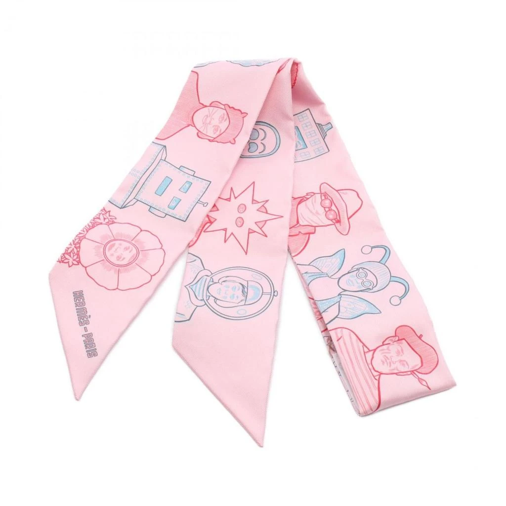 Hermes blue pink Color Silk Scarf (Pre-Owned)