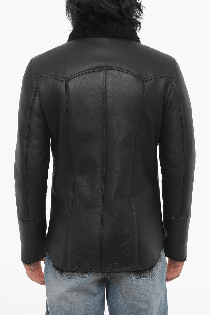 DACUTE Leather Jacket with Snap Buttons 2