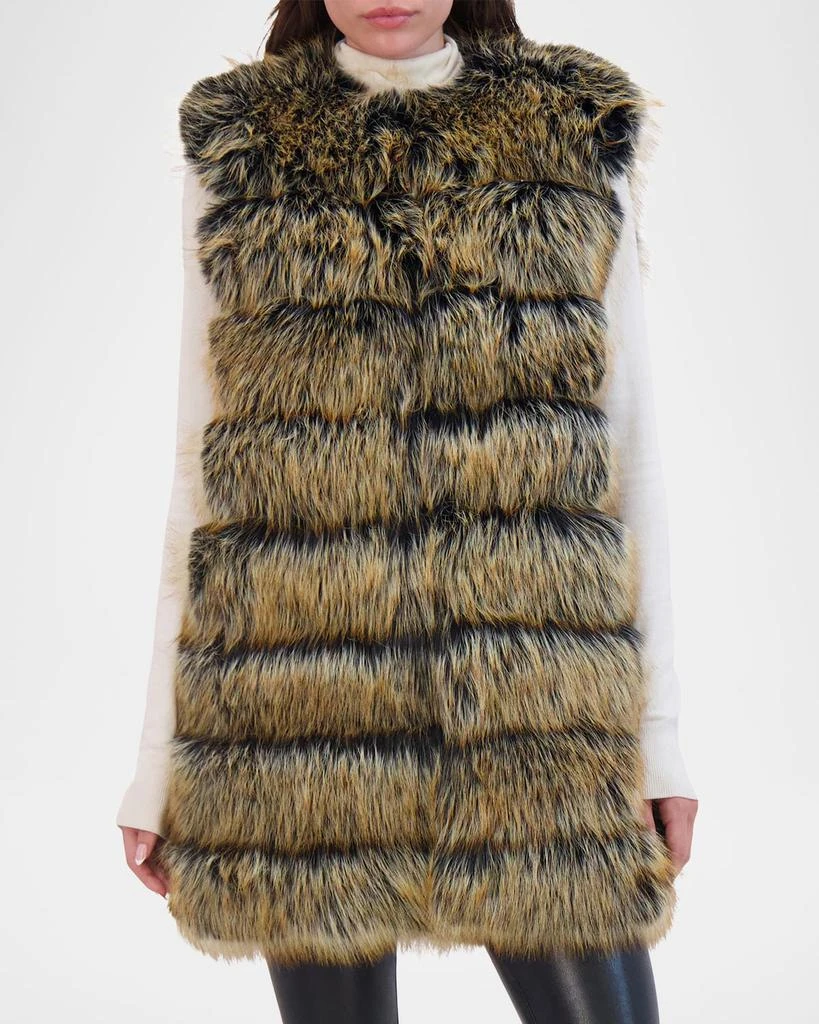 Theia Fox-Like Faux Fur Vest 1