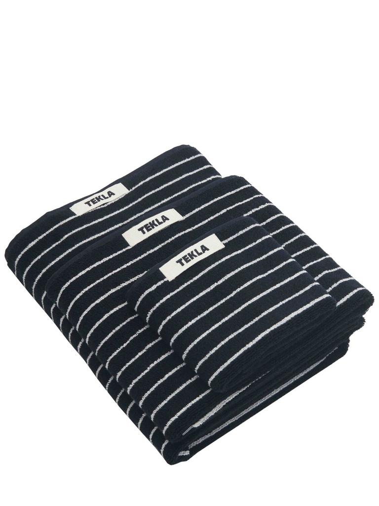 Tekla Set Of 3 Organic Cotton Towels