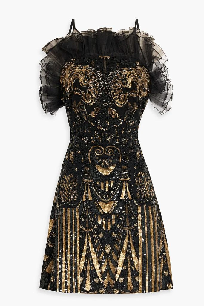 Zuhair Murad Embellished ruffled tulle mini dress 1