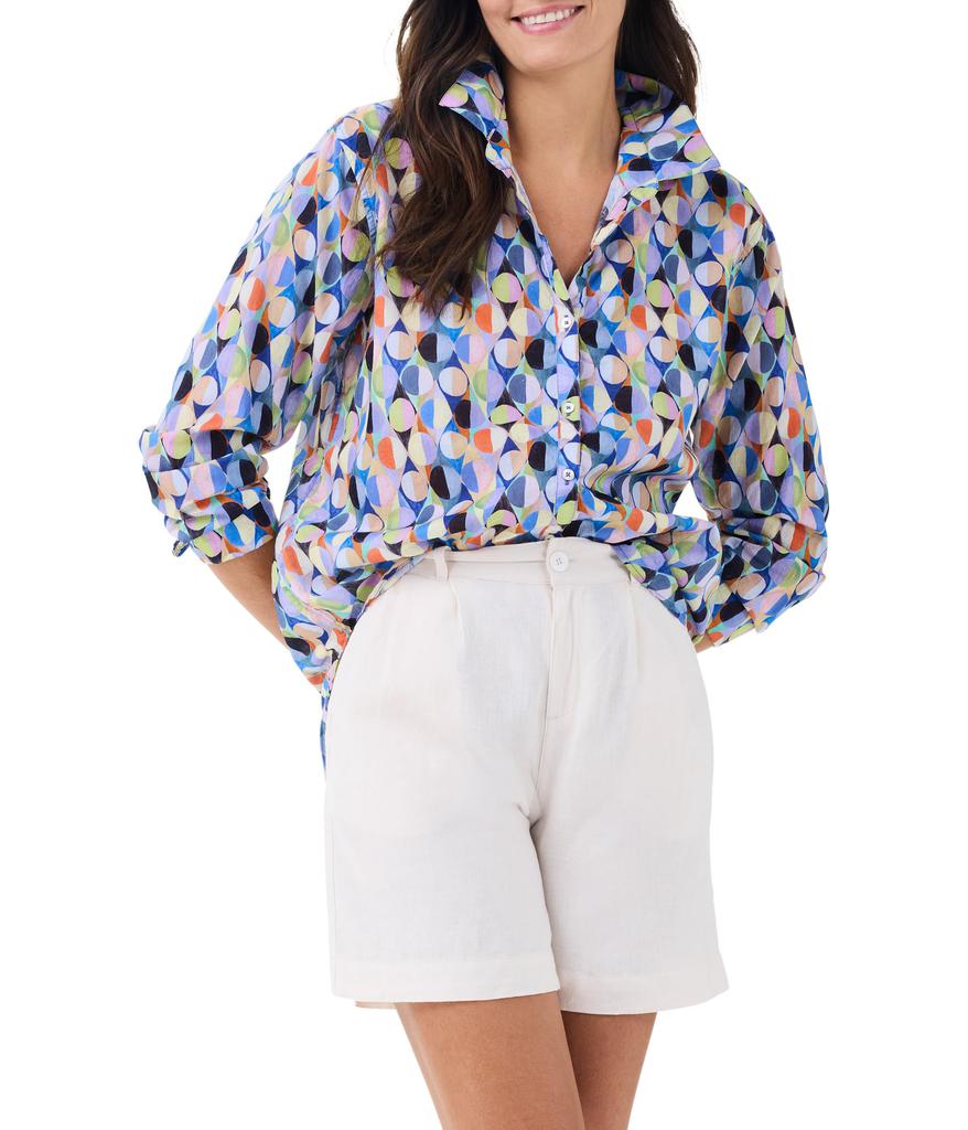 NIC+ZOE Petite Social Circles Boyfriend Shirt