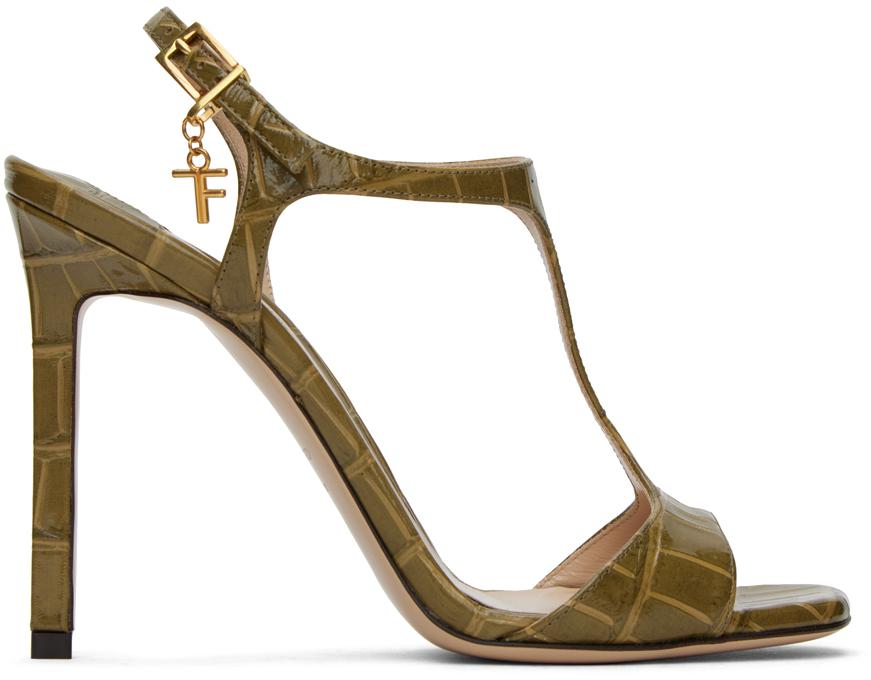 Tom Ford Galaxy 105MM Leather & Chain-Link Sandals - Shoes