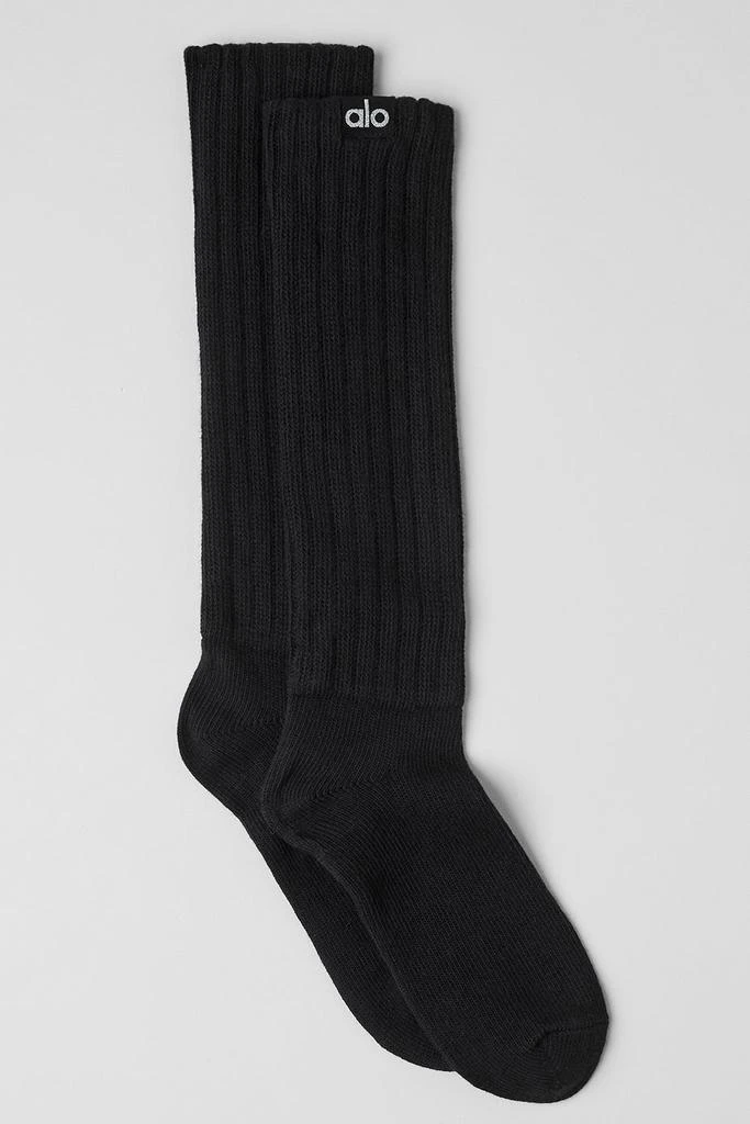 Alo Unisex Scrunch Sock - Black 1