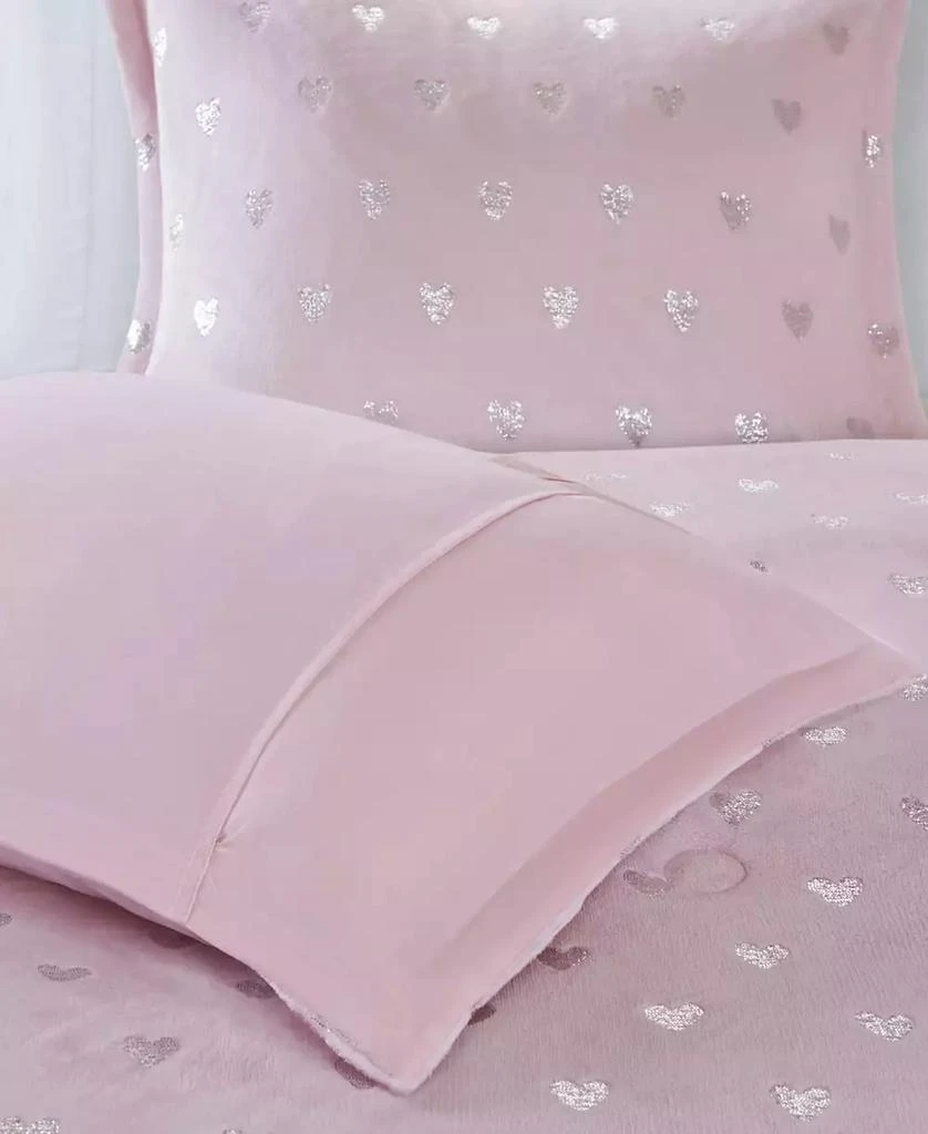 Intelligent Design Rosalie Metallic Heart 3-Pc. Comforter Set 10